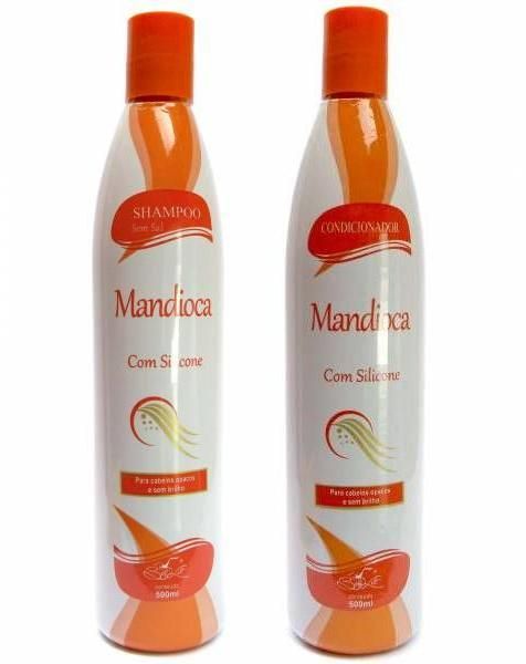 Shampoo Mandioca Sem Sal e Condicionador Mandioca - 500ml